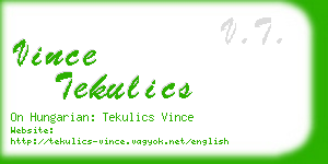 vince tekulics business card